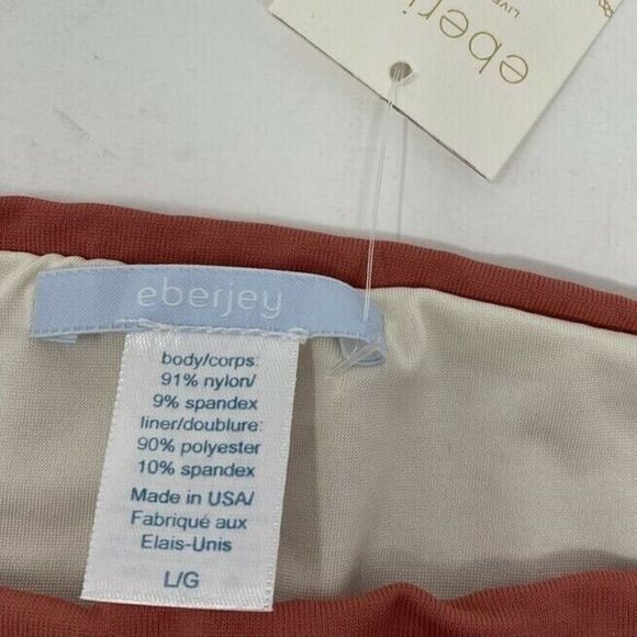 EBERJEY Womens Red Side-Tie Bikini Bottom NEW So Solid Sadie REVOLVE Sz L - Picture 5 of 10